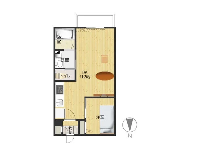 南向きで洗濯物も乾きやすい！　寝室と住スペースが分かれていて広々ご利用いただけます！バストイレ別物件！