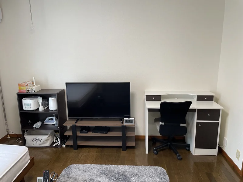 ※炊飯器・鍋フライパン・掃除機・アイロン・空気清浄機・HDD・ブルーレイレコーダーは現在設置しておりません。