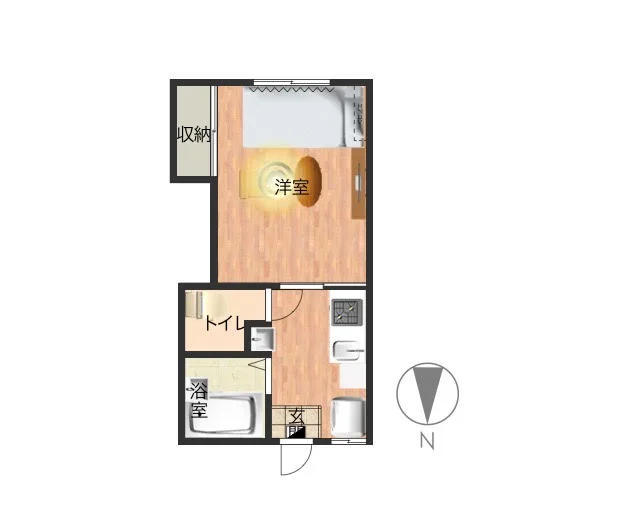南向きで日当たりもよく閑静なところ！　バストイレ別、独立洗面台付きが魅力♪