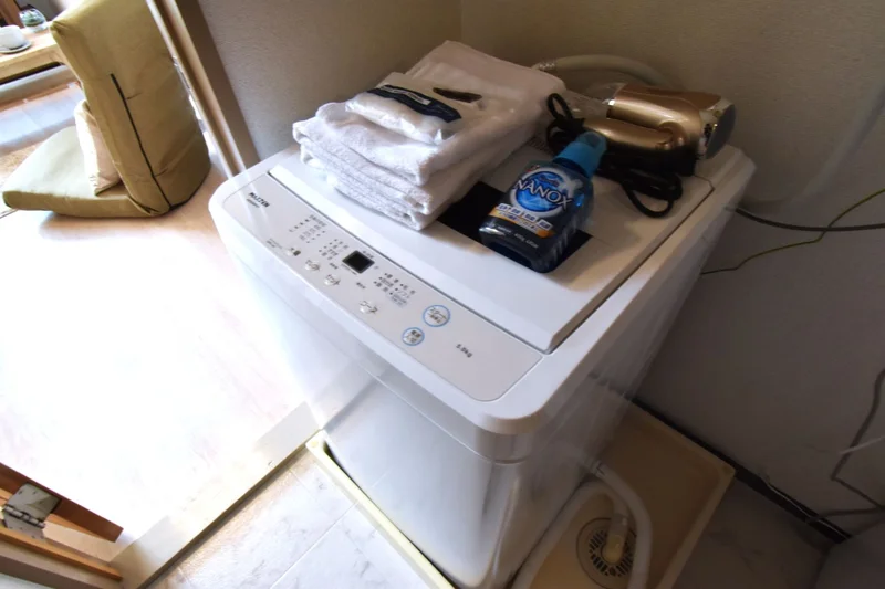 洗濯機もあり　衣類なども洗えるので　コインランドリーに行く必要もなく　便利な設備です♪