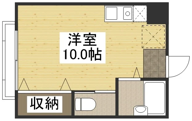 【間取図】大人気の1Rタイプ滋賀大津(滋賀病院前)ウィークリーマンション♪広々使えて滋賀大津(滋賀病院前)人気格安マンスリーマンション★