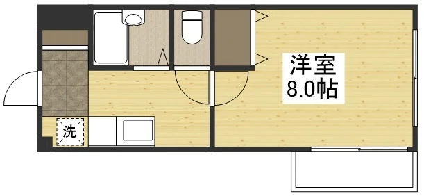 【間取図】大人気の1Kタイプ大津(ＪＲ瀬田駅前)ウィークリーマンション♪広々使えて大津(ＪＲ瀬田駅前)人気格安マンスリーマンション★