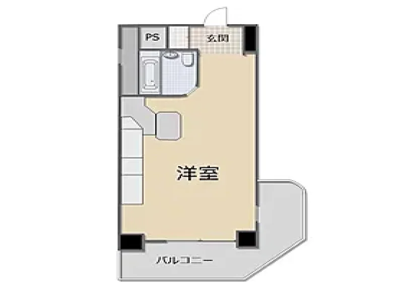 【間取図イメージ】お部屋の間取りとなります。高松市【香川県】ウィークリーマンション高松市【香川県】マンスリーマンションなら弊社にお任せ下さい‼