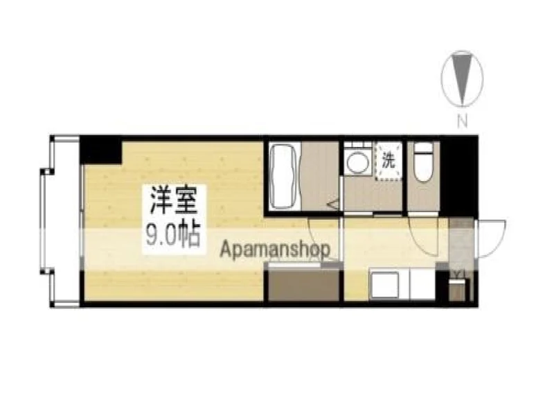 【間取図イメージ】大人気の1Kタイプ射水市(小杉駅前)ウィークリーマンション♪広々使えて射水市(小杉駅前)人気格安マンスリーマンション★