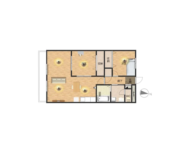 南向きで日当たり良好！洗濯物も乾きやすく長期滞在にオススメな物件！