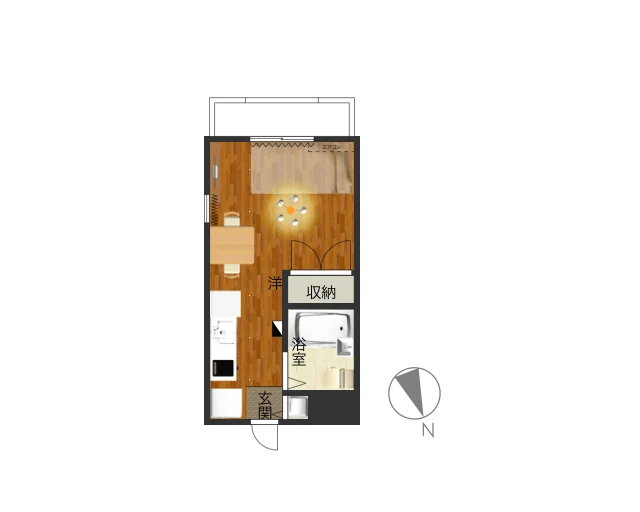 南西向きでバルコニー付き！