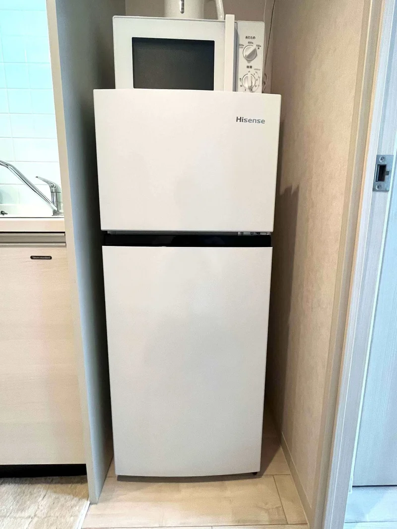 冷蔵庫、電子レンジ、ケトル完備♪