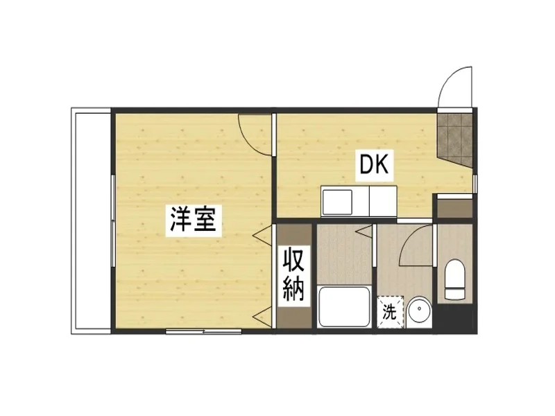 【間取り】福井市ウィークリーマンションの間取です。福井市人気格安マンスリーマンション★【格安】