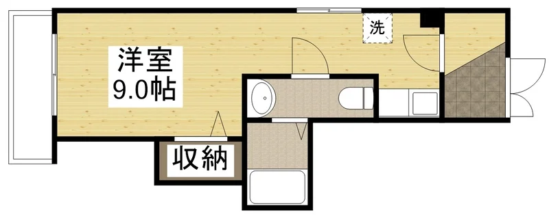 福井市役所エリアの密集地において、27㎡超の広さとRC（鉄筋コンクリート）造の静粛性は圧倒的な競争優位性です。