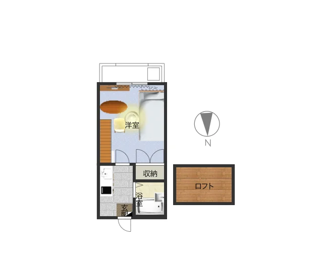 南向きで日当たりも良好なお部屋！　家具家電・備品が標準化さていてご満足いただける物件となっております！