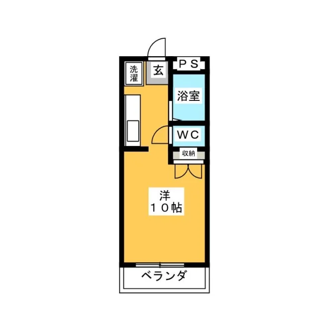 【間取図】大人気の1Kタイプ伊勢駅前(北口前)ウィークリーマンション♪広々使えて伊勢駅前(北口前)人気格安マンスリーマンション★