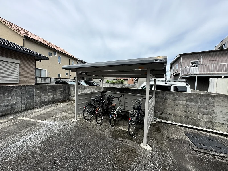 自転車駐輪可能！