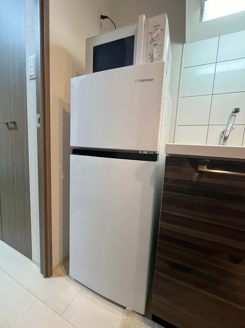 冷蔵庫と電子レンジもついてます♪