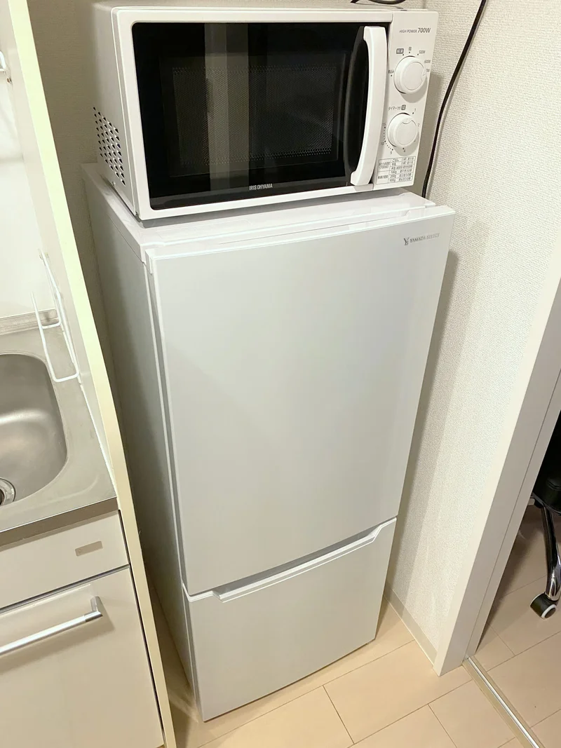 冷蔵庫、電子レンジ、ケトル完備♪