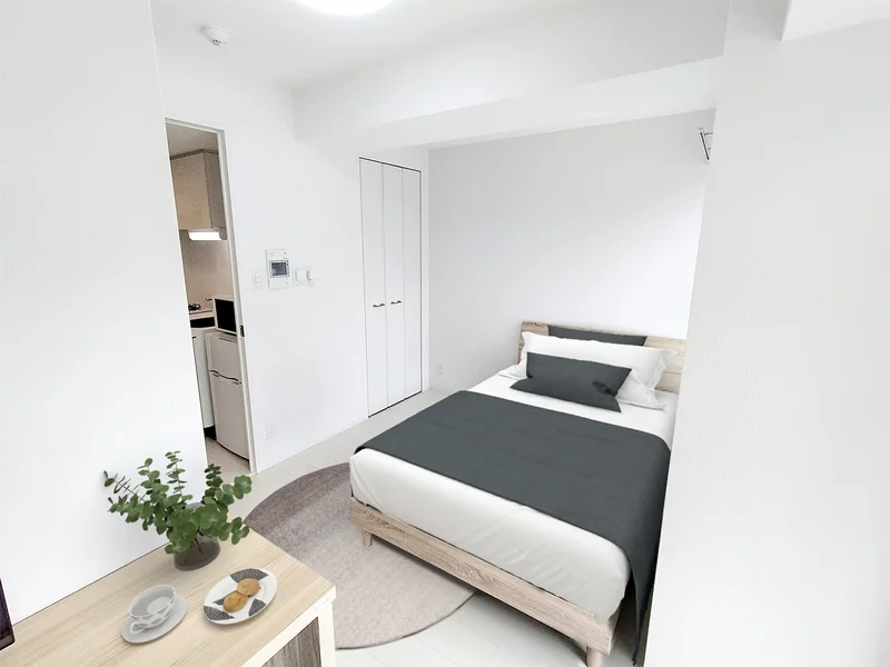 写真はお部屋のイメージです。ラグなどの室内装飾はございません。