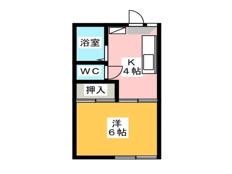 【間取図】大人気の1Kタイプ四日市ウィークリーマンション♪広々使えて四日市人気格安マンスリーマンション★