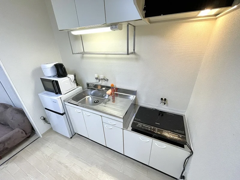 【2口IHコンロ】米原駅前(滋賀)ウィークリーマンションでは2口IHコンロ完備♪米原駅前(滋賀)エリアの美味しい新鮮な食材を簡単に調理できます(^^♪