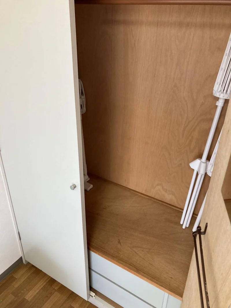 収納スペースありで長期滞在も安心！　リフォーム中の滞在にもおすすめ！