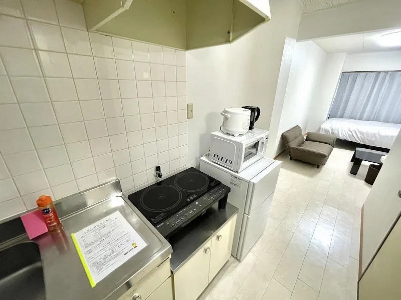 【2口IHコンロ】伊勢駅前(北口前)ウィークリーマンションでは2口IHコンロ完備♪伊勢駅前(北口前)エリアの美味しい新鮮な食材を簡単に調理できます(^^♪