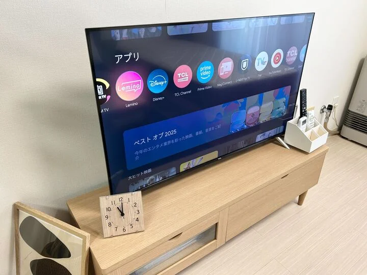 テレビはスマートテレビを採用！youtubeなどがテレビで楽しめます。