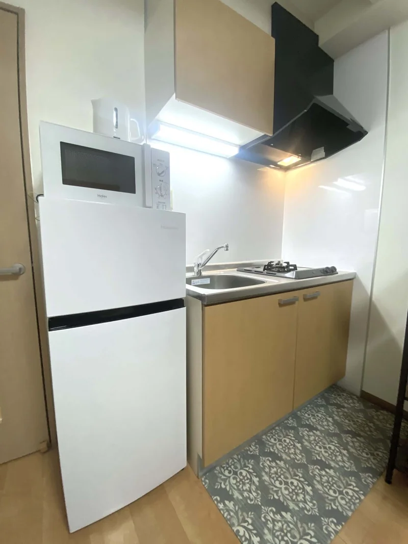 冷蔵庫、電子レンジも完備です♪