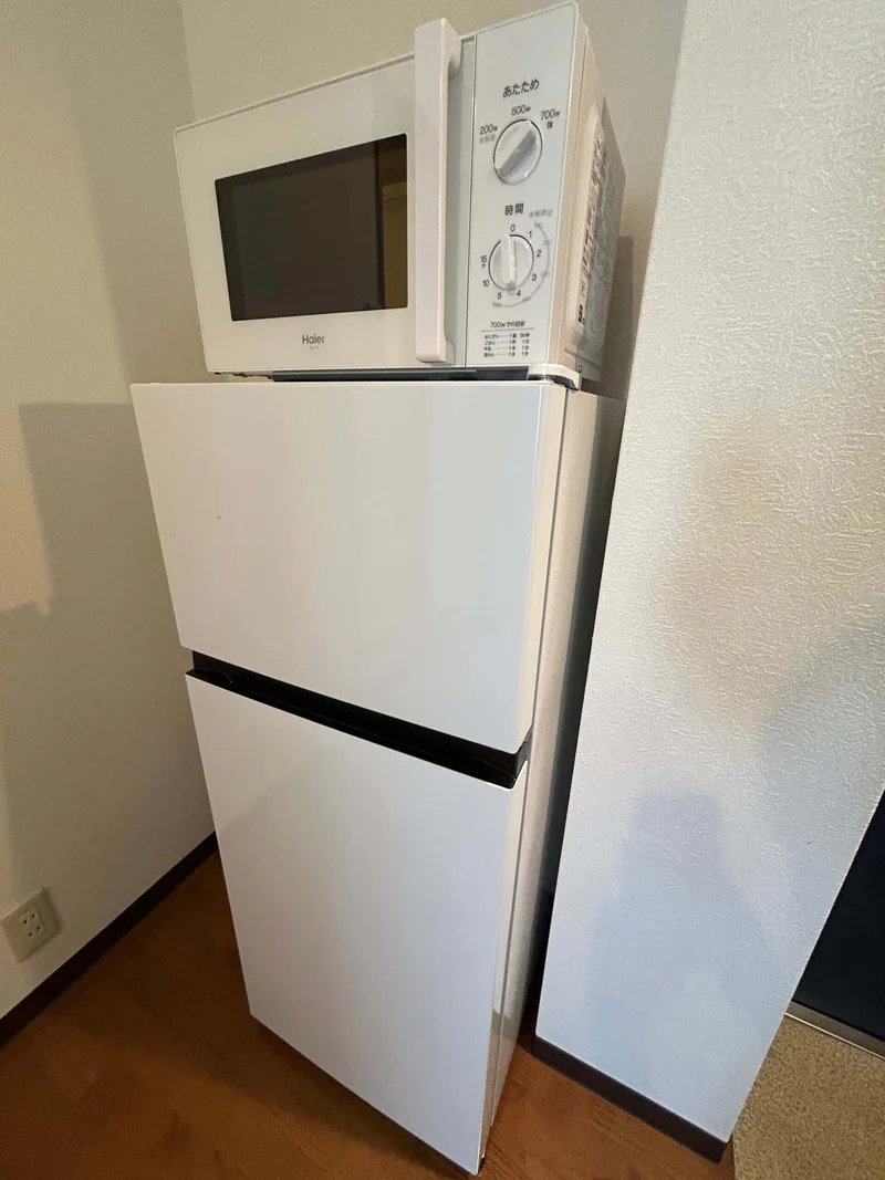 冷蔵庫、電子レンジ、ケトル完備♪