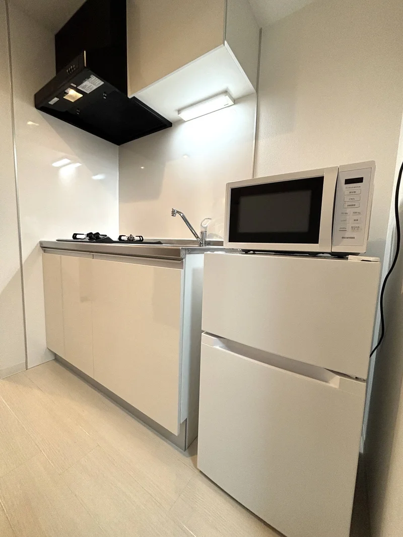 冷蔵庫・電子レンジも完備♪