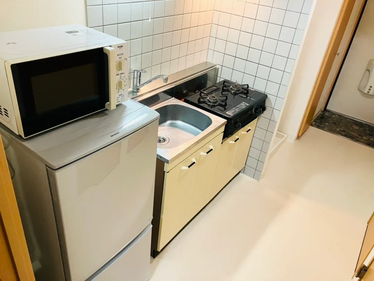 ２口コンロ付♪スーパーで食材を買ってきたらすぐにお料理に取り掛かれます！