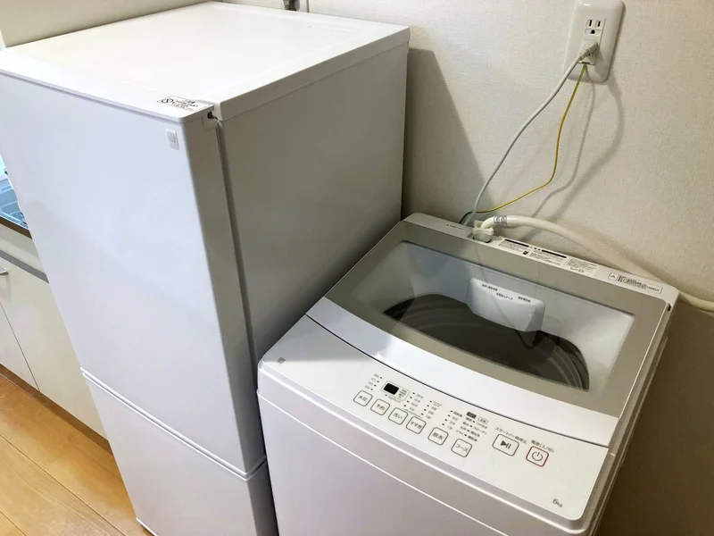 洗濯機有！衣類。布団カバーも洗える！